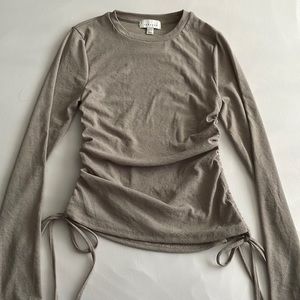 TOPSHOP beige longe sleeve with ties on side